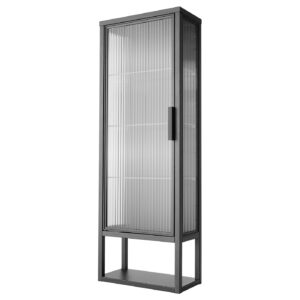 MOSSJÖN Wandschrank mit Böden/Glastür