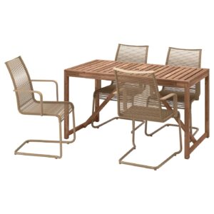 NÄMMARÖ / VÄSMAN Tisch+4 Armlehnstühle/außen