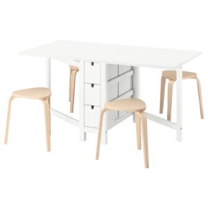 NORDEN / KYRRE Tisch und 4 Hocker