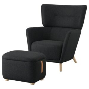 OSKARSHAMN Ohrensessel mit Hocker