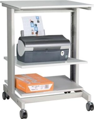 PC-Arbeitstisch H670xB600xT500mm, lichtgrau fahrbar