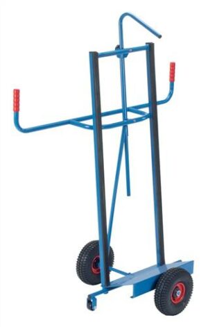 Plattenkarre Trgf.350kg H.1460mm, Aufl.-L500xB200mm Bereifung Luft brillantblau