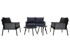 Quadrato Outdoor Loungeset "Textilen", 5-teilig, aus witterungsbeständigen Material