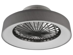 Reality Leuchten LED-Deckenleuchte mit Ventilator FARSUND (Grau)