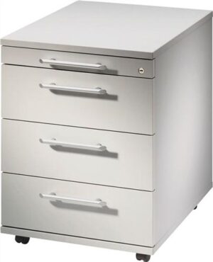 Rollcontainer Belo H590xB428xT580mm, lichtgrau 3 Schubl.