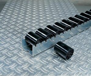 Rollenleiste schwer L.2400mm, Ku.-Zylinderrollen D.46mm Rollenteilung 72mm