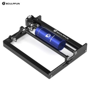 SCULPFUN Laser Rotary Roller Laser Engraver Y-Achse Rotary Roller 360 Grad Drehen für 6-150mm unterschiedlichen Gravierdurchmesser zum Lasergravieren von zylindrischen Objekten Dosen