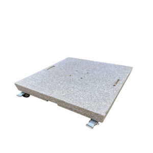 SIENA GARDEN Schirmständer "ENNIO", Granitständer, 150 kg, BxH: 76 x 5 cm, mit Rollen - grau