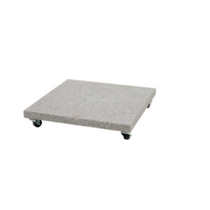 SIENA GARDEN Schirmständer "ENNIO", Granitständer, 90 kg, BxH: 80 x 5,3 cm, mit Rollen - grau