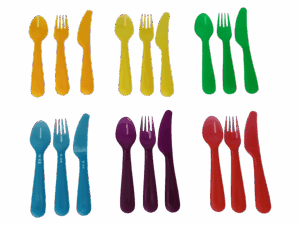 SILVERCREST® Partygeschirr Kunststoff XXL (Besteck)