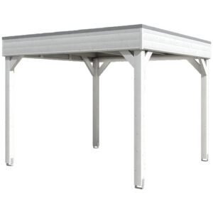 SKANHOLZ Pavillon "Toulouse", Flachdach, viereckig, BxHxT: 302 x 244 x 302 cm - weiss