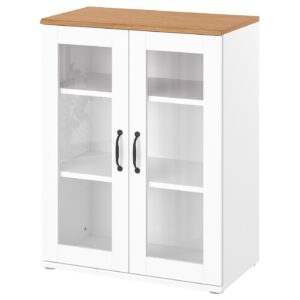 SKRUVBY Schrank mit Vitrinentüren