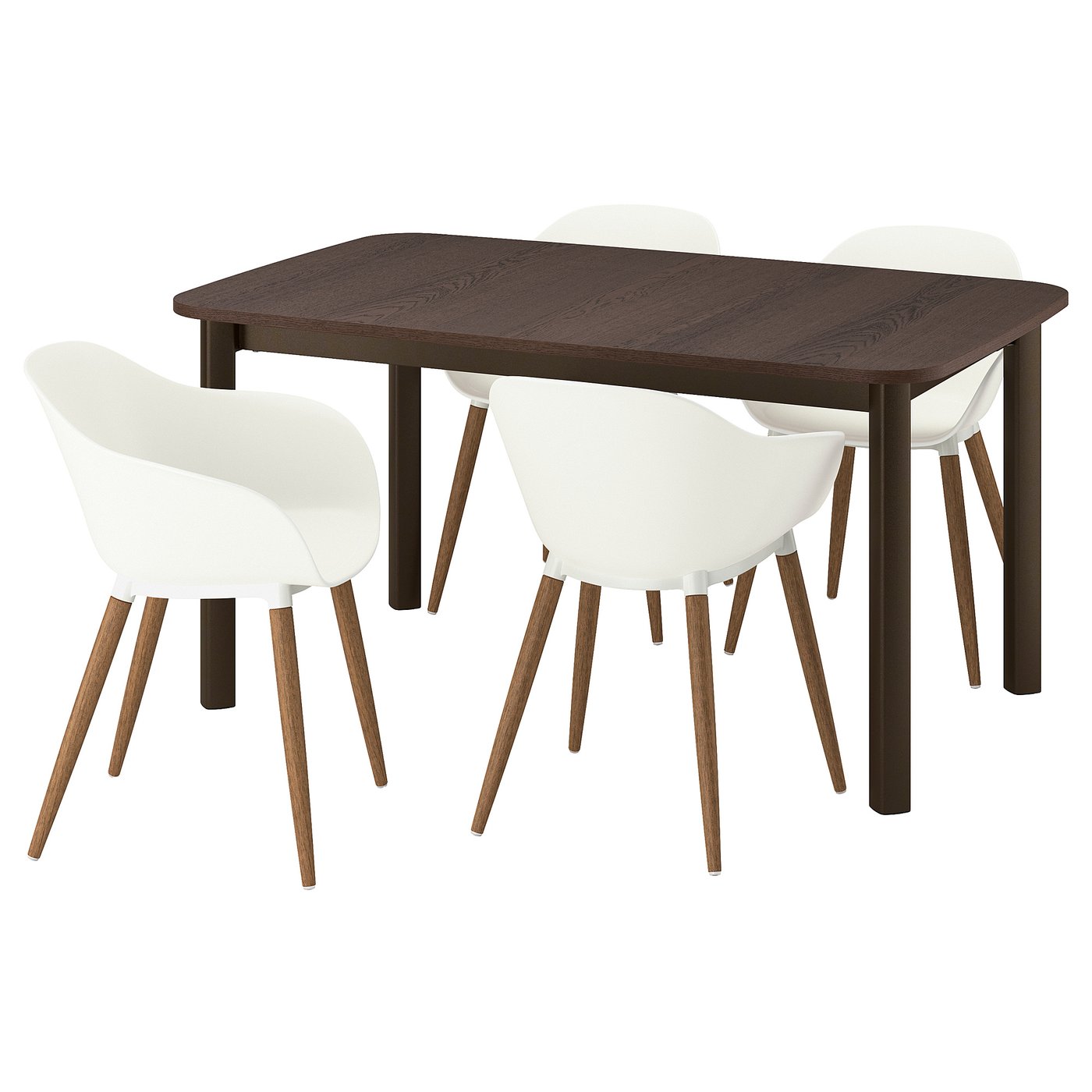 STRANDTORP / GRÖNSTA Tisch und 4 Armlehnstühle