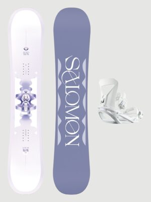 Salomon Lotus+Spell White S 2026 Snowboard-Set pattern
