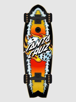 Santa Cruz Flaming Dice Dot 27.7" Cruiser orange