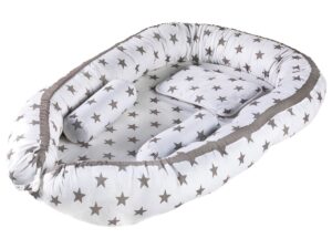 Schardt Babynest BigStars (Weiß / Grau)