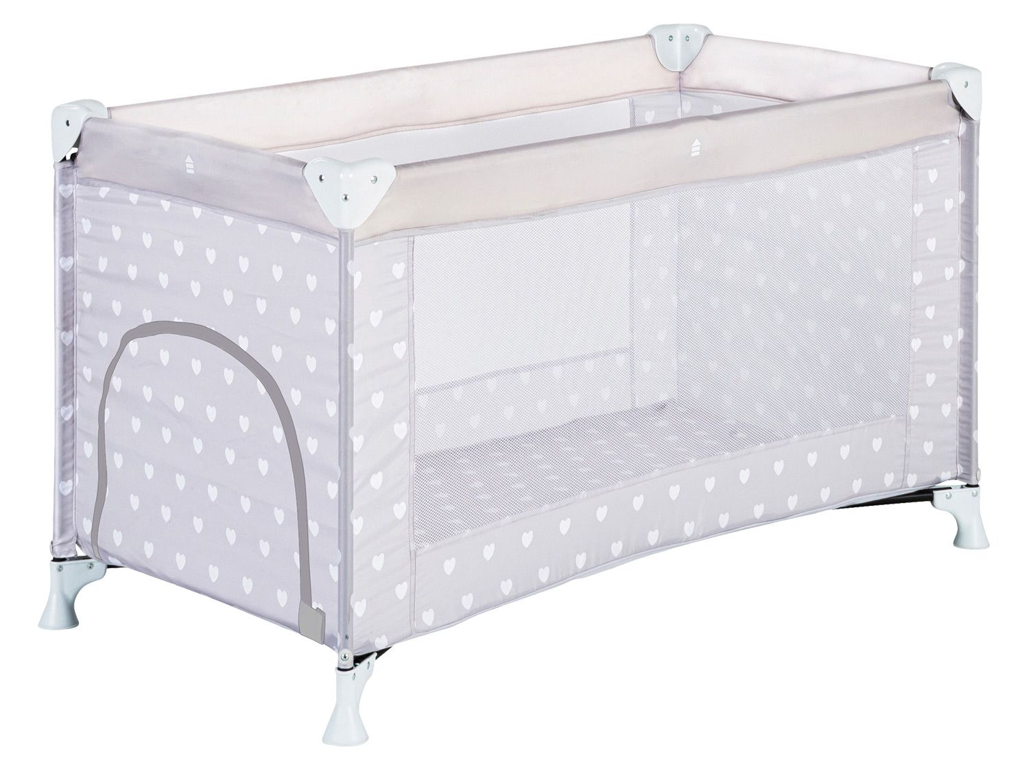 Schardt Reisebett grau (Herzchen)