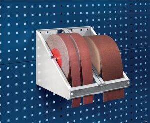 Schleifpapierrollenhalter B310xT300xH250mm, Rollenb.max.120mm D.max.260mm BOTT