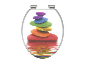 Schütte WC Sitz MDF mit Absenk, Colorful Stones (Colorful Stones)
