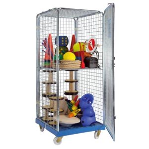 Sport-Thieme Materialwagen "Classic-Rollbox N°5", Mit 1 Einlegeboden, 1 Tür