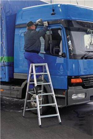 Stufenstehleiter 2x12 Stufen, Alu.Gesamt-H.2790mm GÜNZBURGER