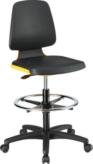 Stuhl Labsit 4 orange Integr.Schaum,m.Rollen