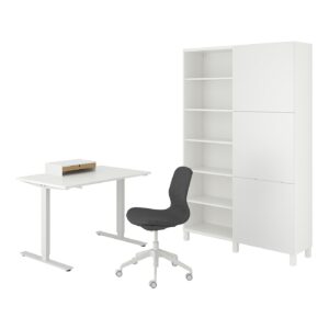 TROTTEN/LÅNGFJÄLL / BESTÅ/LAPPVIKEN Schreibtisch+Aufbewahrungskombi