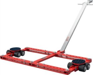 Transportfahrwerk tandem,lenkbar,, m.7-fach-Verstellung Trgf.6 t 8 Lastrollen