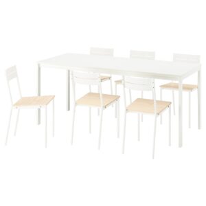 VIHALS / BUSLÄTT Tisch und 6 Stühle
