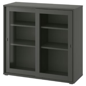 VIHALS Vitrine mit Schiebetüren