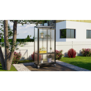 VITAVIA Balkongewächshaus, BxHxL: 8,1 x 168,2 x 42,8 cm - schwarz