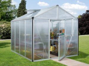Vitavia Gartengewächshaus Zeus (10 mm Hohlkammerplatten, Aluminium, ca. 8,1 qm)