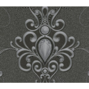 Vliestapete "Glööckler Imperial Applikation", schwarz, strukturiert