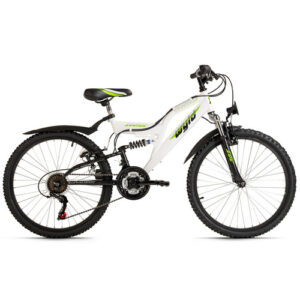 Wyld Kinderfahrrad "Zodiac", 18 Gänge, Weiß-Grün - weiss - Größe 24