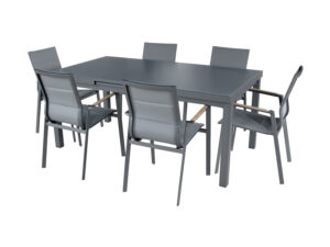 bellavista - Home & Garden® Dining-Set Boston M / Newport (6 Stapelstühlen)