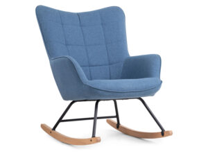 byLIVING Schaukelstuhl Richie (Blau (Webstoff))