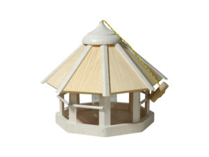 dobar Vogelhaus "Camouflage 2.0" mit Futtersilo, 6-eckig hängend, weiß