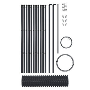 hadra Maschendraht-Set, LxH: 2500 x 100 cm, 1 Rolle + 11 Pfähle + Zubehör - grau