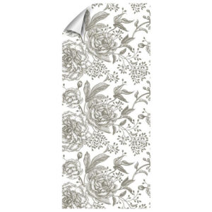 mySPOTTI Vliestapete "Fecility", Blumenmuster, weiß/beige, matt - weiss