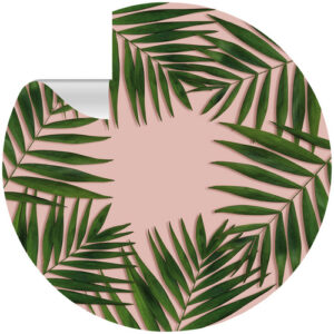 mySPOTTI Vliestapete "Fedra", Blattmuster, rosa/grün, matt - bunt