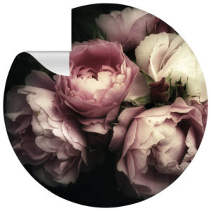 mySPOTTI Vliestapete "Rosa", Blumenmuster, rosa/schwarz, matt