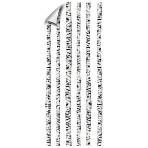 mySPOTTI Vliestapete "Sören", Birken, weiß/schwarz, matt - weiss