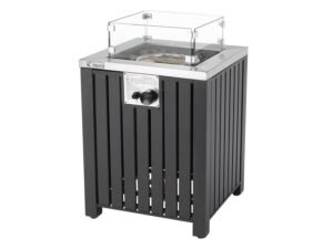 tepro Gasfeuerstelle "Topeka", L 50 x B 50 x H 62 cm, Glasschutz, aus Stahl