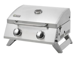 tepro Tischgasgrill Chicago 2-Brenner Edelstahl ca. 54 x 36 x 45,5 cm (BxHxT)(Achtung LV: OSBE)
